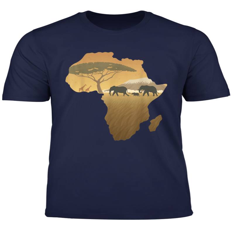 Afrika T Shirt Elefant Karte Dad South Animal Big Five Safari