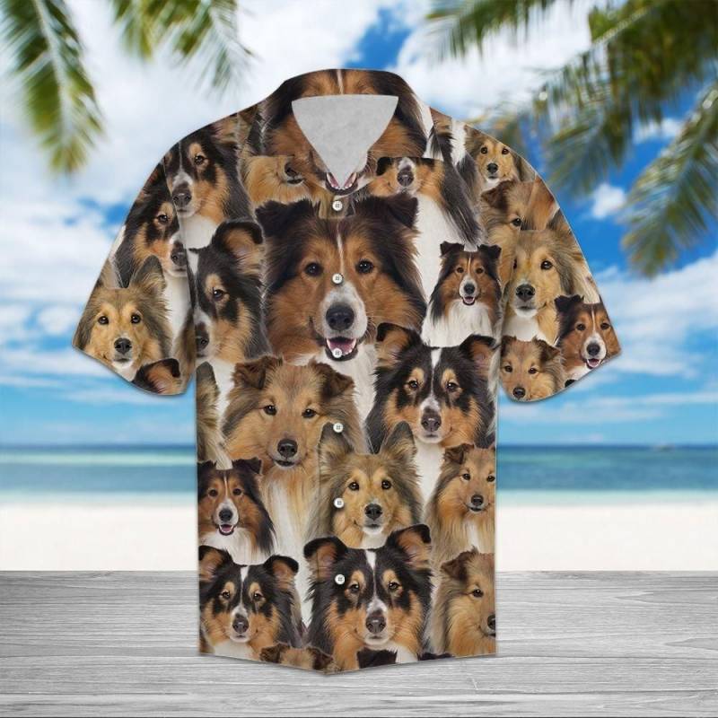 Artsyhomes Shetland Sheepdog Awesome Hawaiian Ha61537