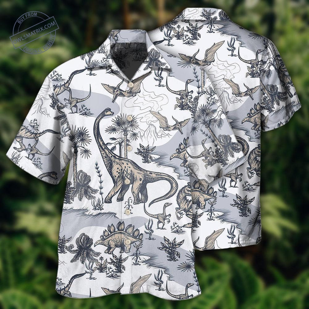 Jurassic Dinosaur Art Style Hawaii Shirt Ha38382