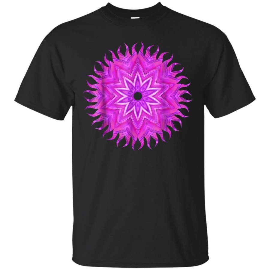 AGR Mandala Pink  Purple Sun Rays Stained Glass Tshirt Jaq T-shirt