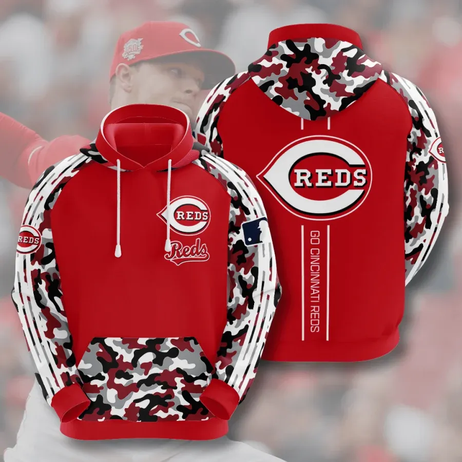 Cincinnati Reds Camo Men And Women 3D Full Printing Hoodie Cincinnati Reds Camo 3D Full Printinghoodie Zip 3D V6049