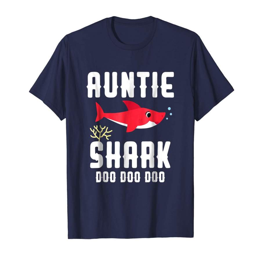 Auntie Shark Shirt for Birthday Halloween Christmas