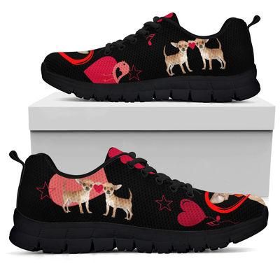 Chihuahua Heart Sneakers Shoes For Women, Shoes For Men Sneaker Custom Shoes