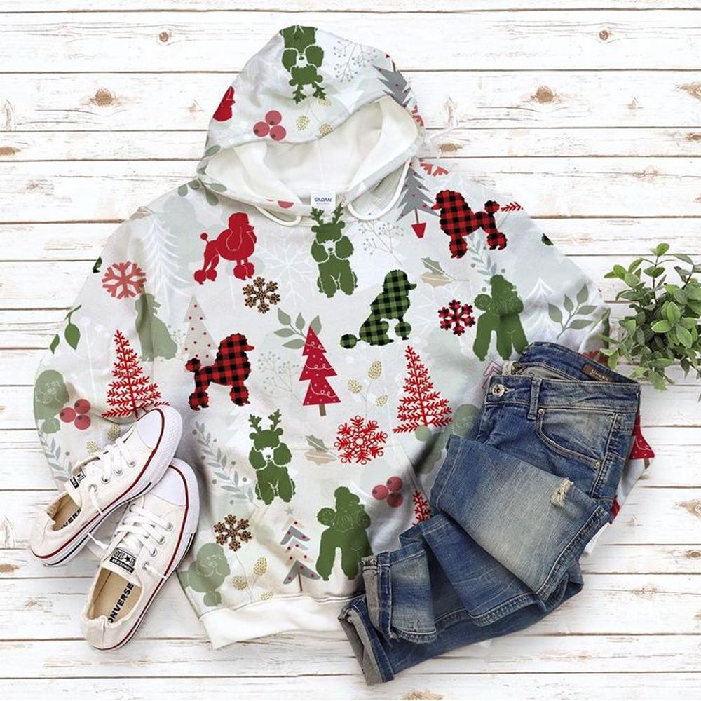 H Poodle Christmas ATB 3D All Over Printed Shirt