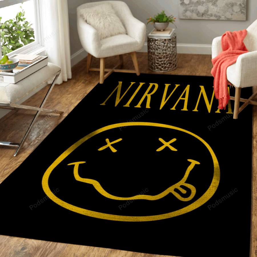 Nirvana – Music Artwork Art For Fans Area Rug Living Room Carpet Floor Decor