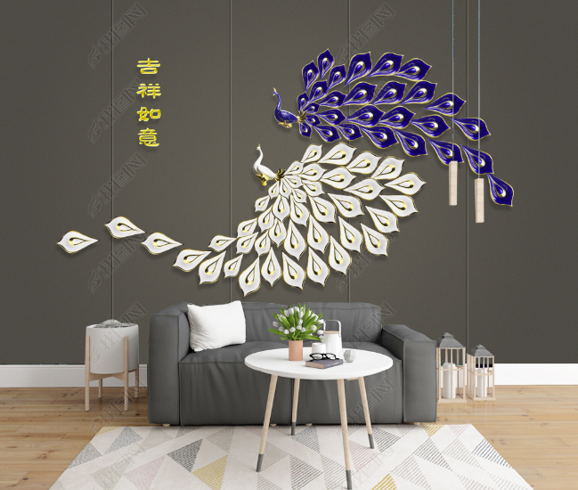 3D Chinese Animal Peacock Wall Mural Wallpaper Lqh 20