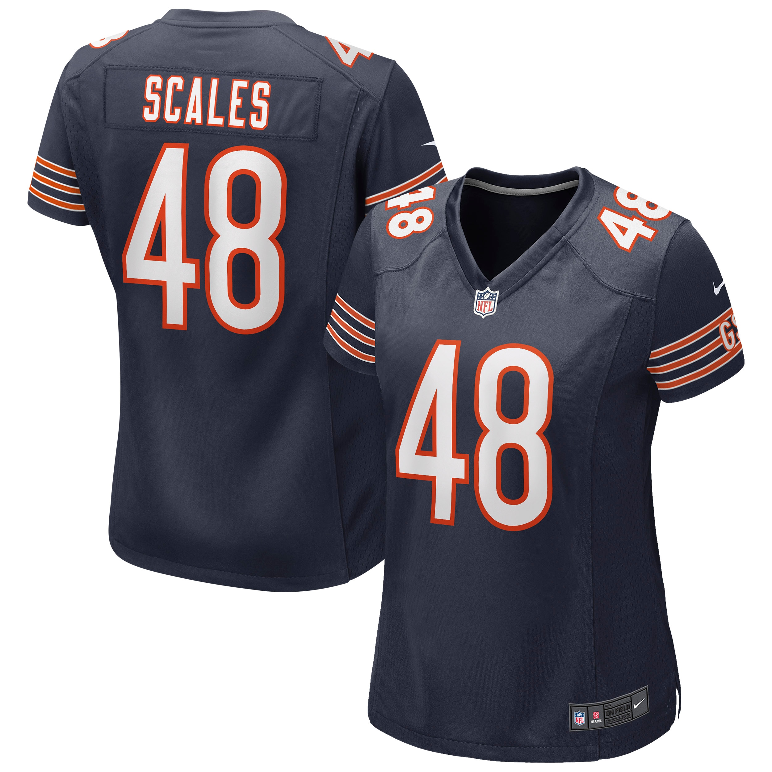 Women’s Chicago Bears Patrick Scales Navy Game Jersey