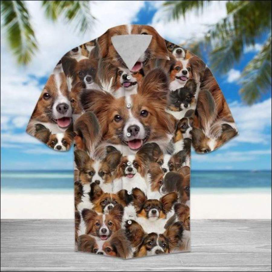 Papillon Funny Dog Hawaii Shirts Ha61925