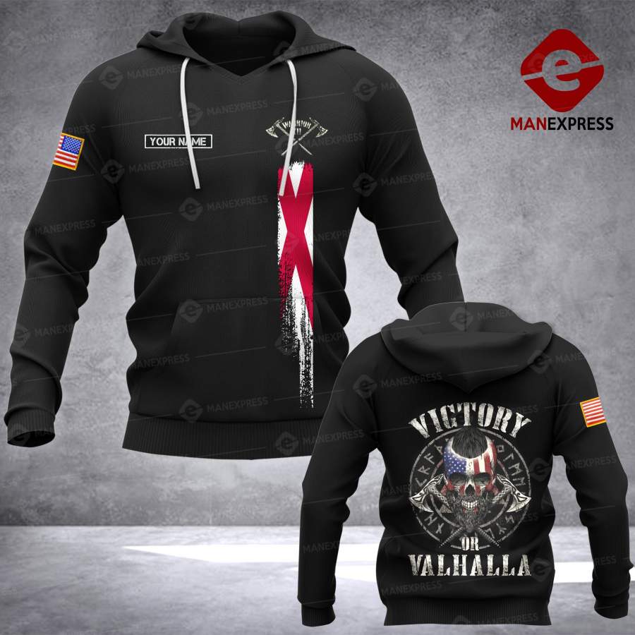 VH CUSTOMIZE Alabama viking HOODIE 3D ALL OVER PRINT 0112 HMD