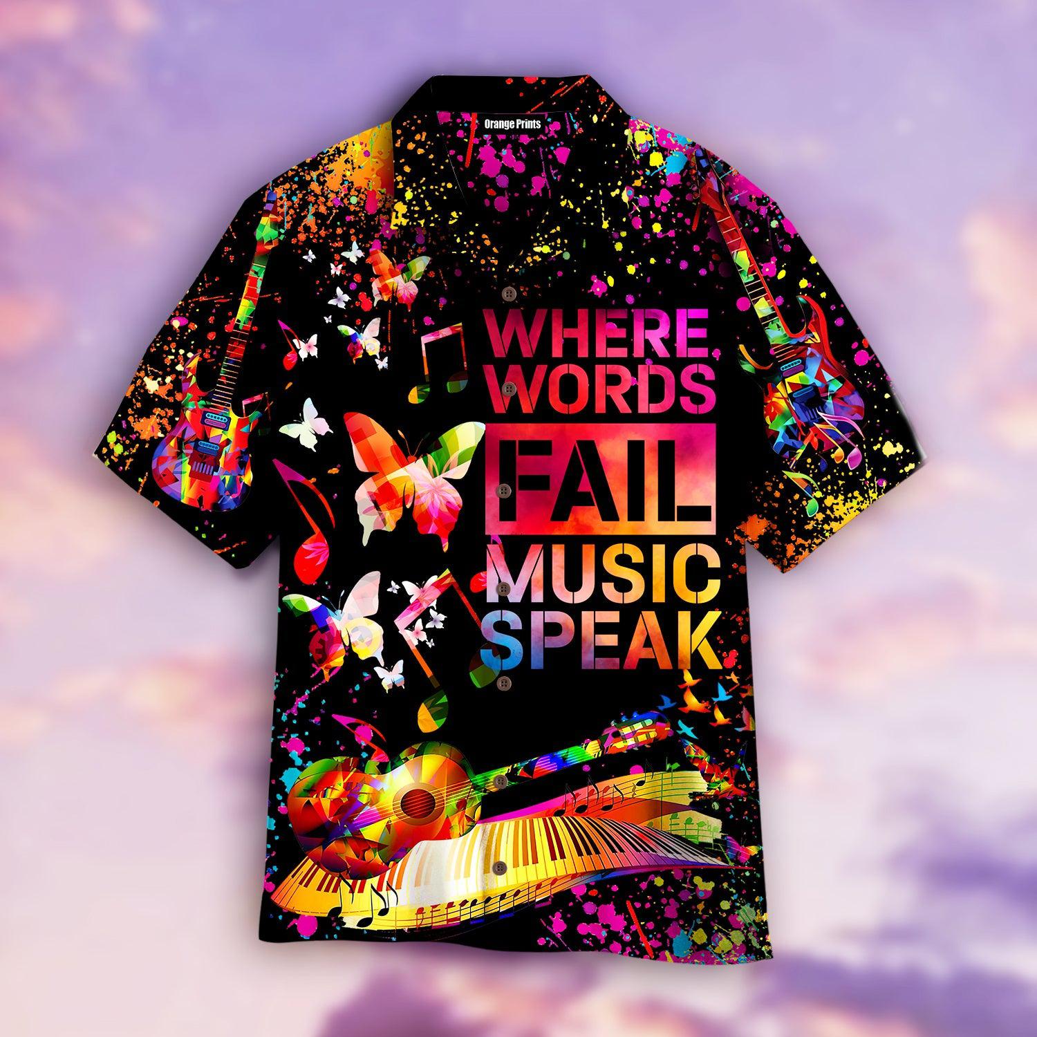 Colorful Music Speaks Hawaii Shirt For Men Women Ha86682