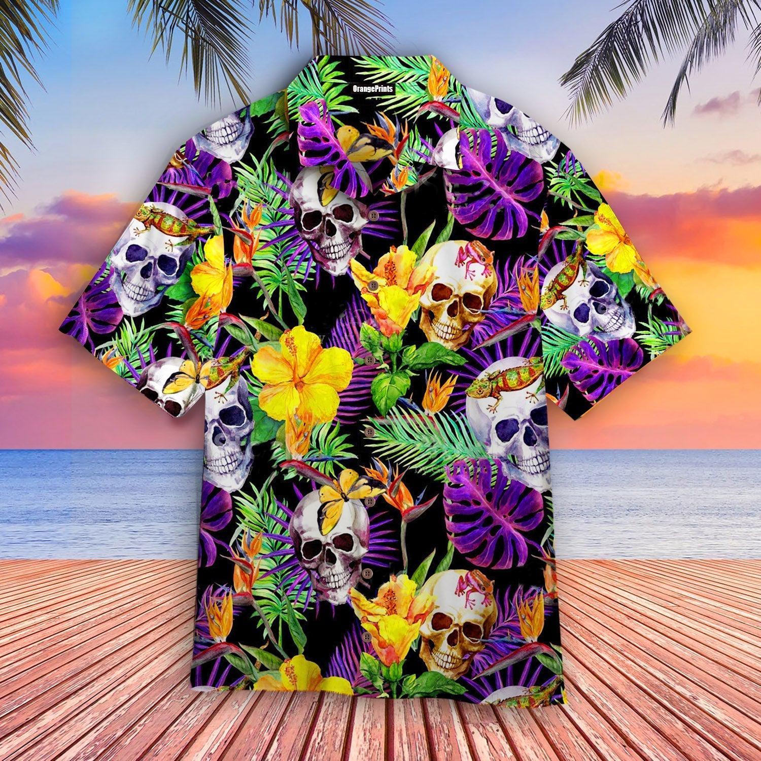 Skull Tropical Hawaii Shirt For Men Women Ha26923