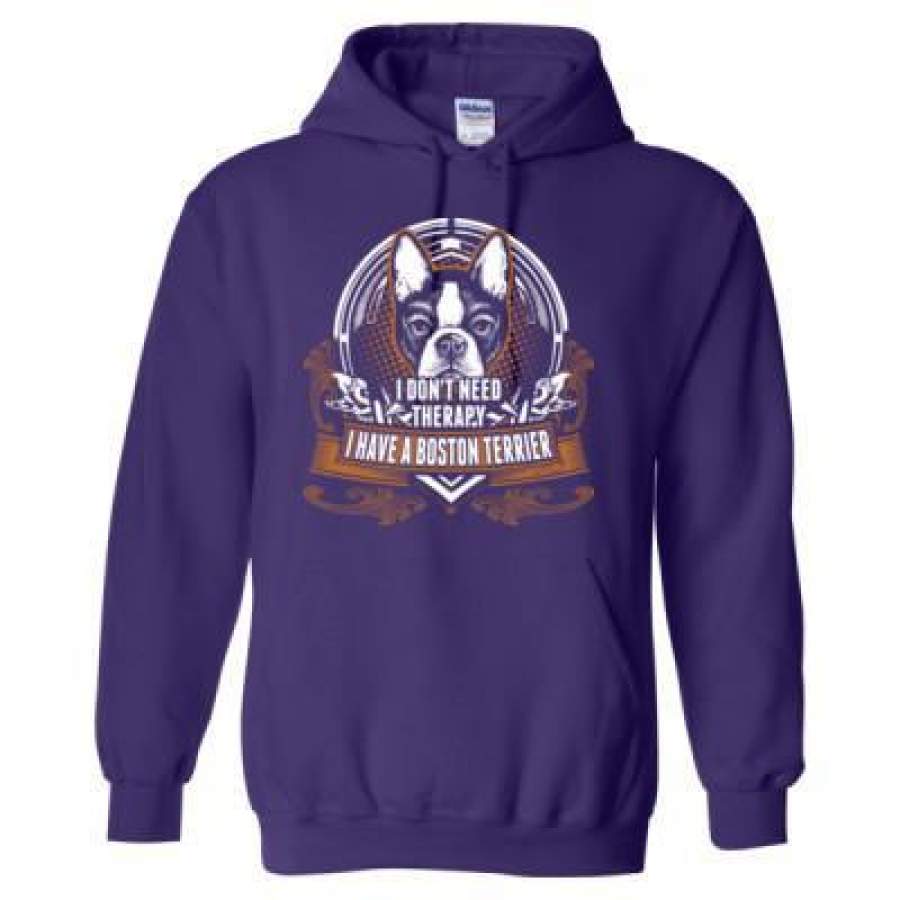 AGR I Dont Need Therapy I Have A Boston Terrier – Heavy Blend™ Hooded Sweatshirt