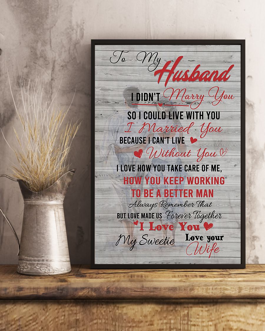 Gift For Husband – I Love You My Sweetie Vertical Canvas And Poster – Valentine Gift | Wall Decor Visual Art