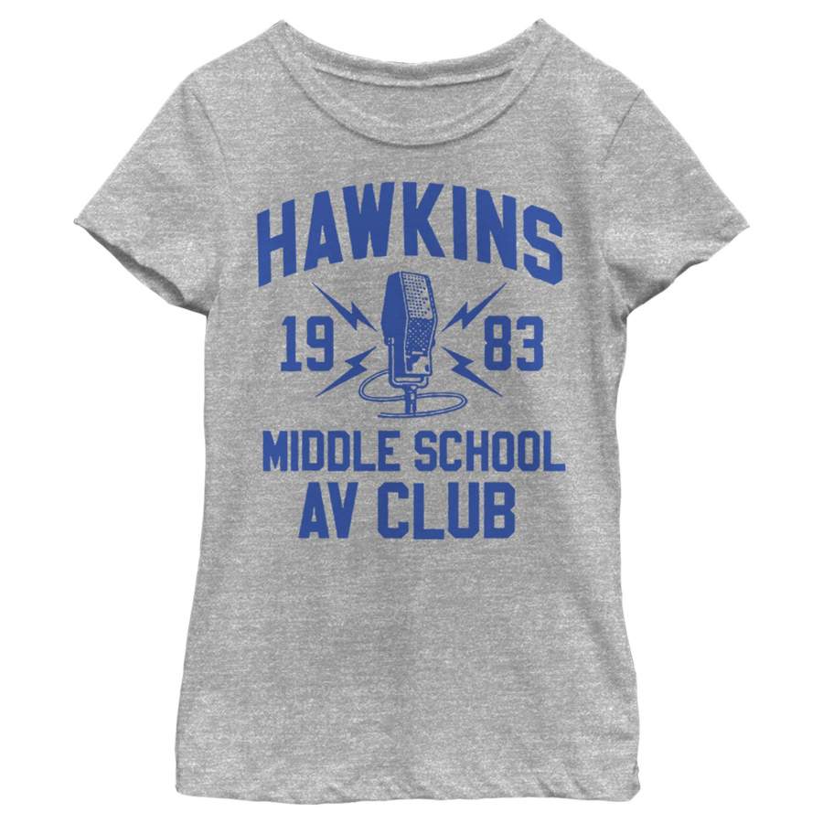 Stranger Things Girl’s Hawkins AV Club 1983  T Shirt