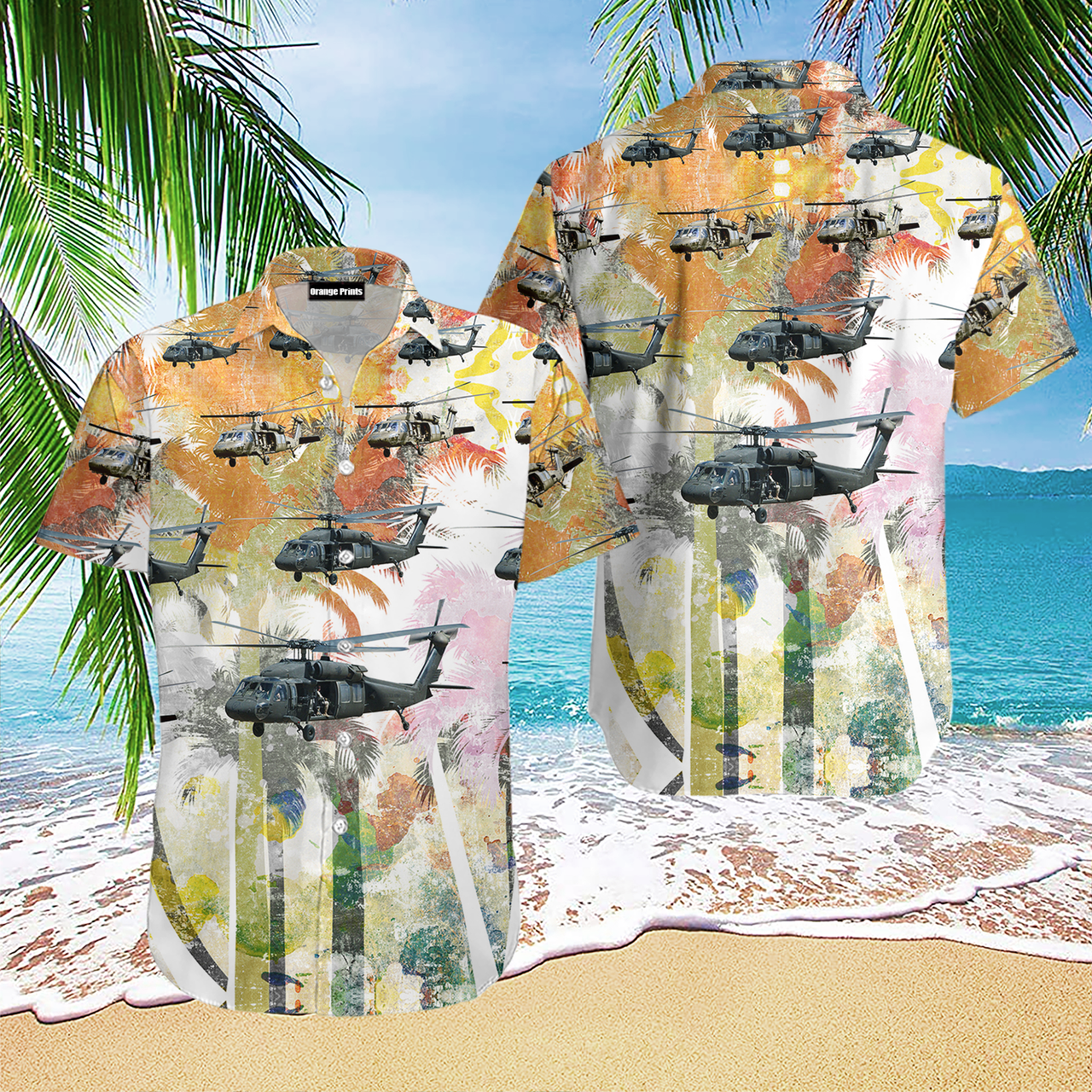 Black Hawk Helicopter Aloha Hawaii Shirts For Men Women Ha16128