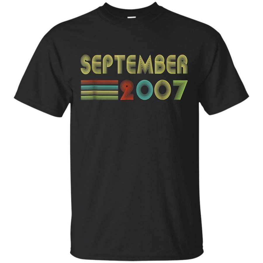 AGR September 2007 Retro Vintage 11th Birthday Shirt Decorations Jaq T-shirt