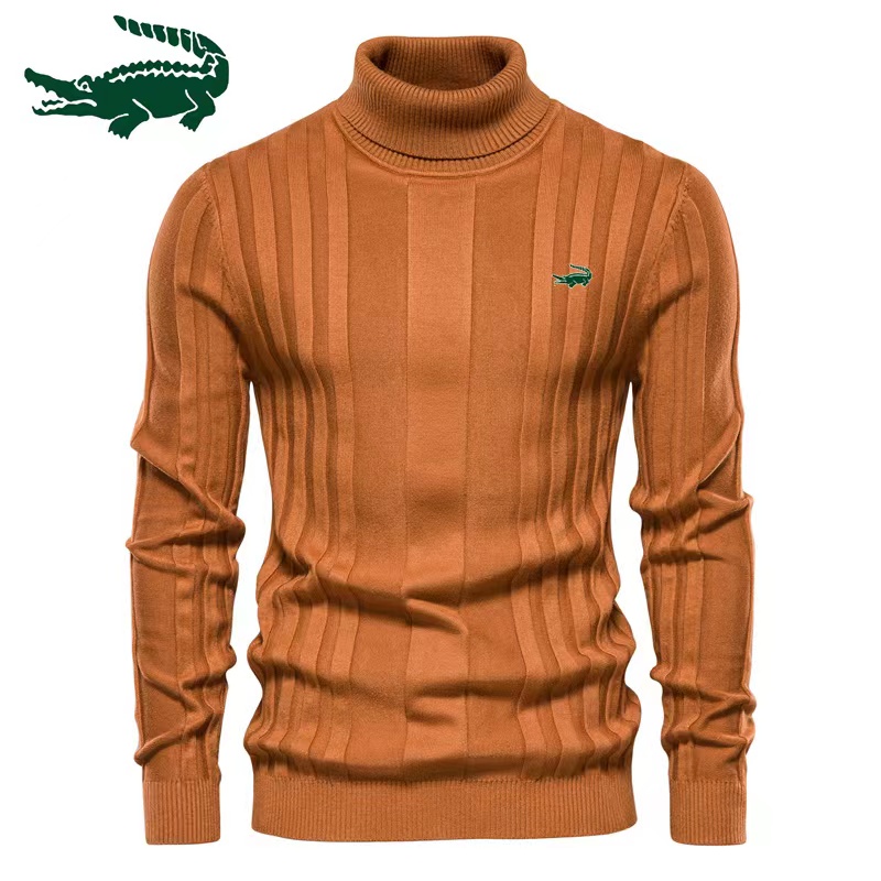 2022 Fall New Sweater Men’s High Collar Casual Knitting Warm Bottoming Shirt Men’s Solid Color Pullover Shirt Large Yards alx