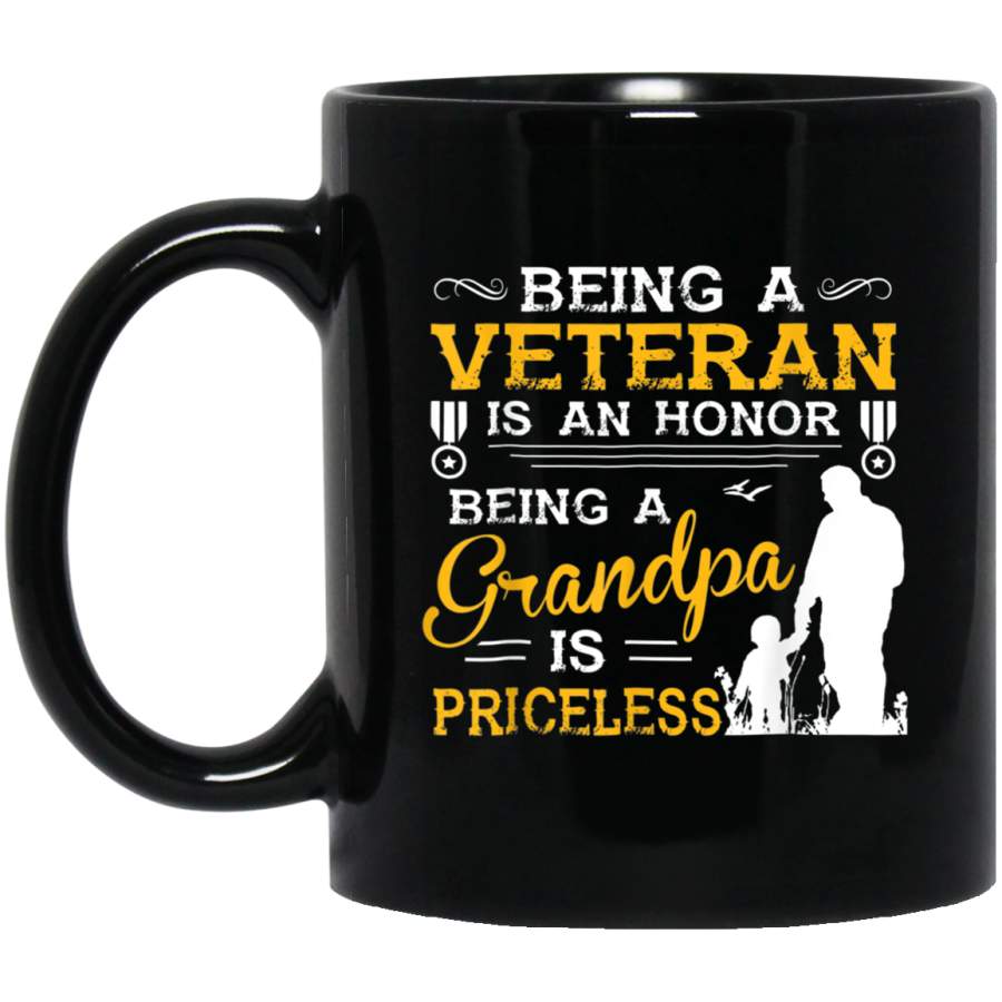 Veteran Grandpa Shirt Gift for Grandfather Mug