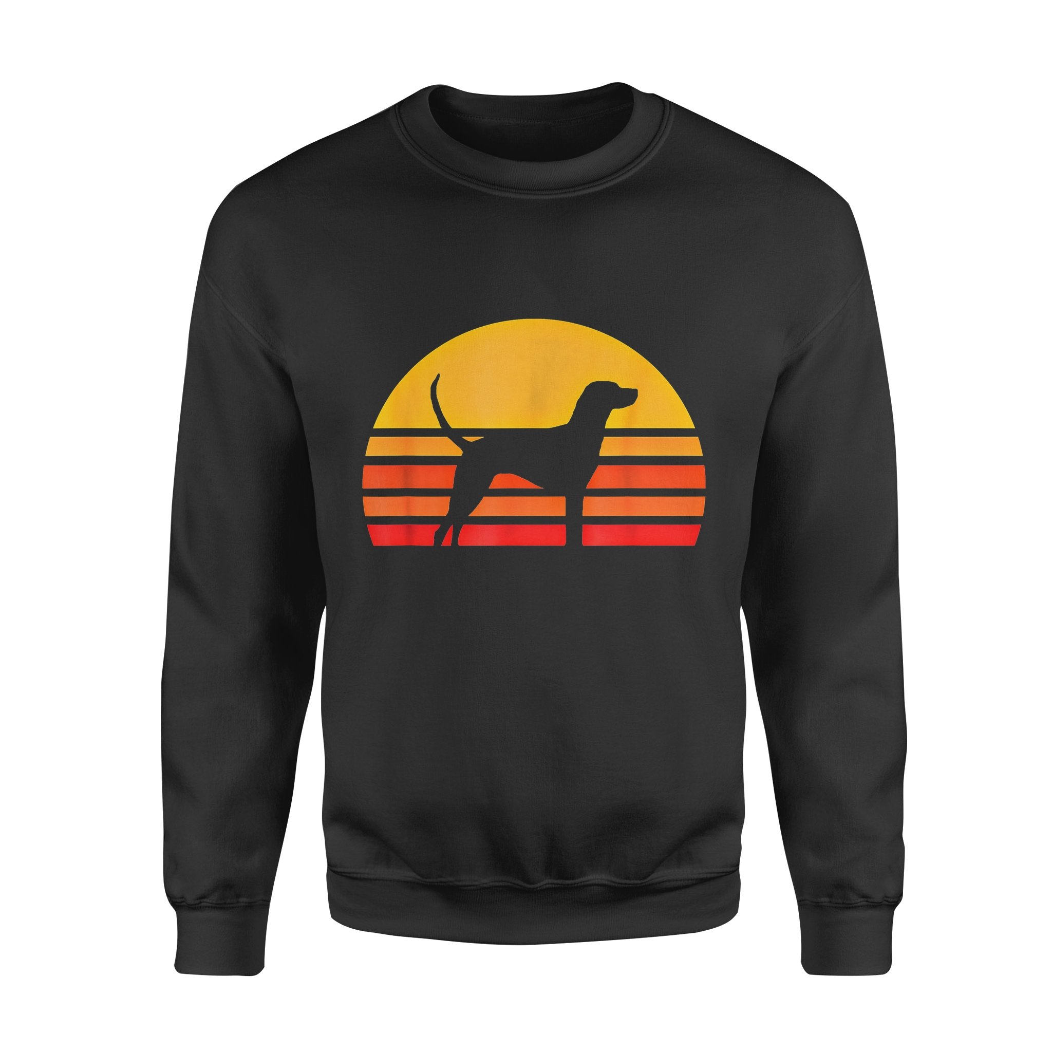 Dog gift idea Retro Sun Redbone Coonhound Silhouette Sweatshirt T-Shirt