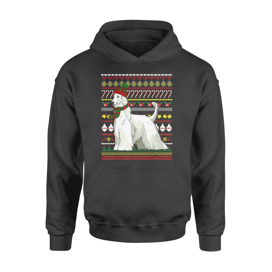 Afghan Hound Santa Claus Ugly Sweater Dog Gift T Shirt – Standard Hoodie