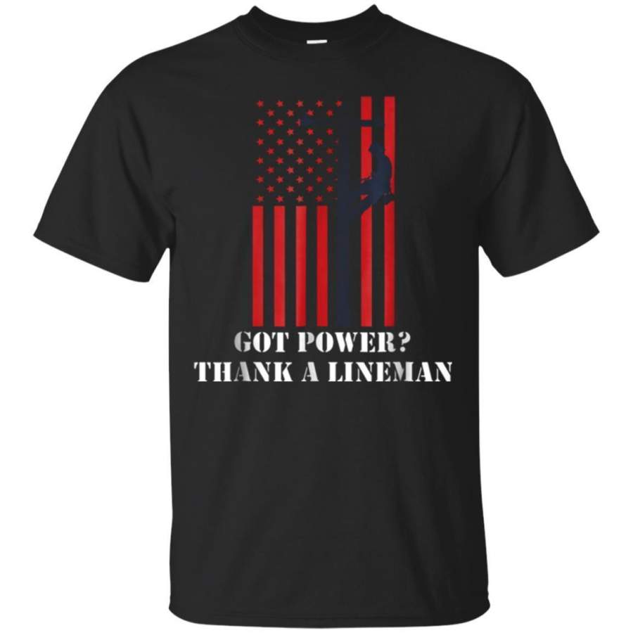 AGR Lineman And American Flagthank A Lineman Tshirt Jaq T-shirt