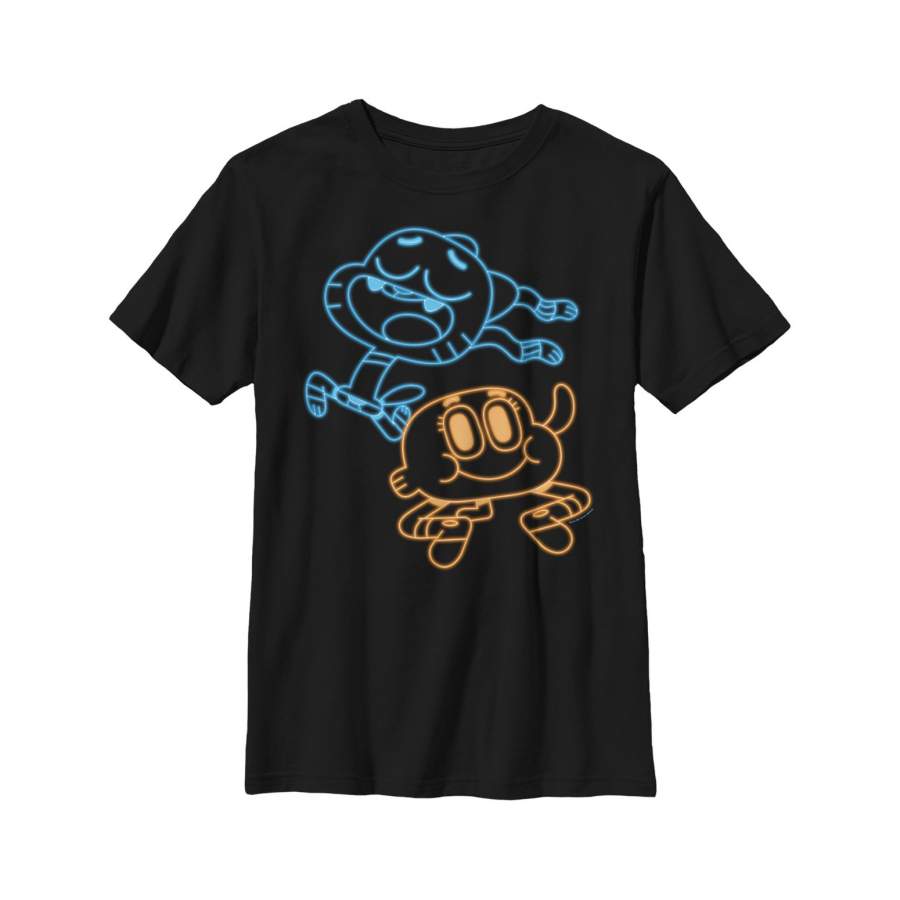 The Amazing World of Gumball Boy’s Best Friend Neon Light Print T-Shirt