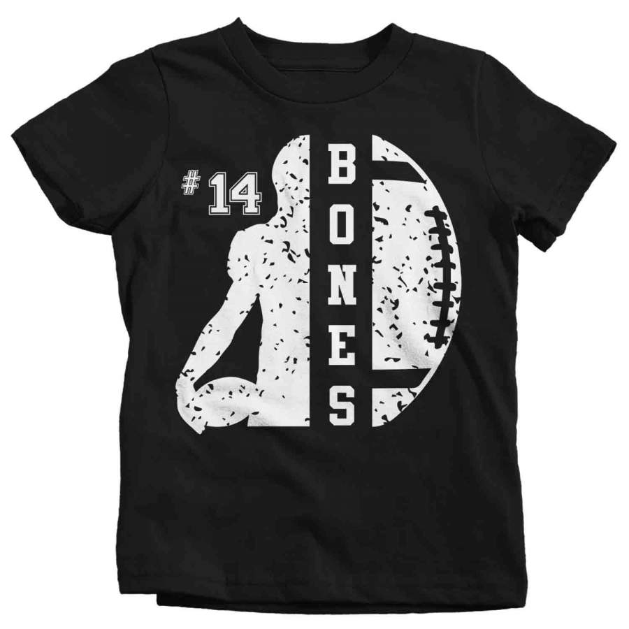Kids Personalized Football T Shirt Custom Football Shirts Football T Shirt Personalized Shirts
