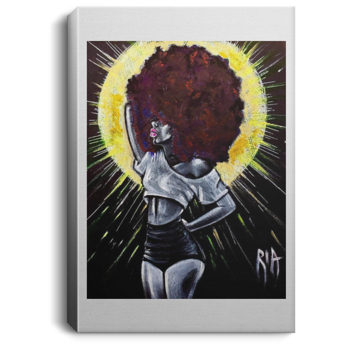 Ria Black Girl Canvas