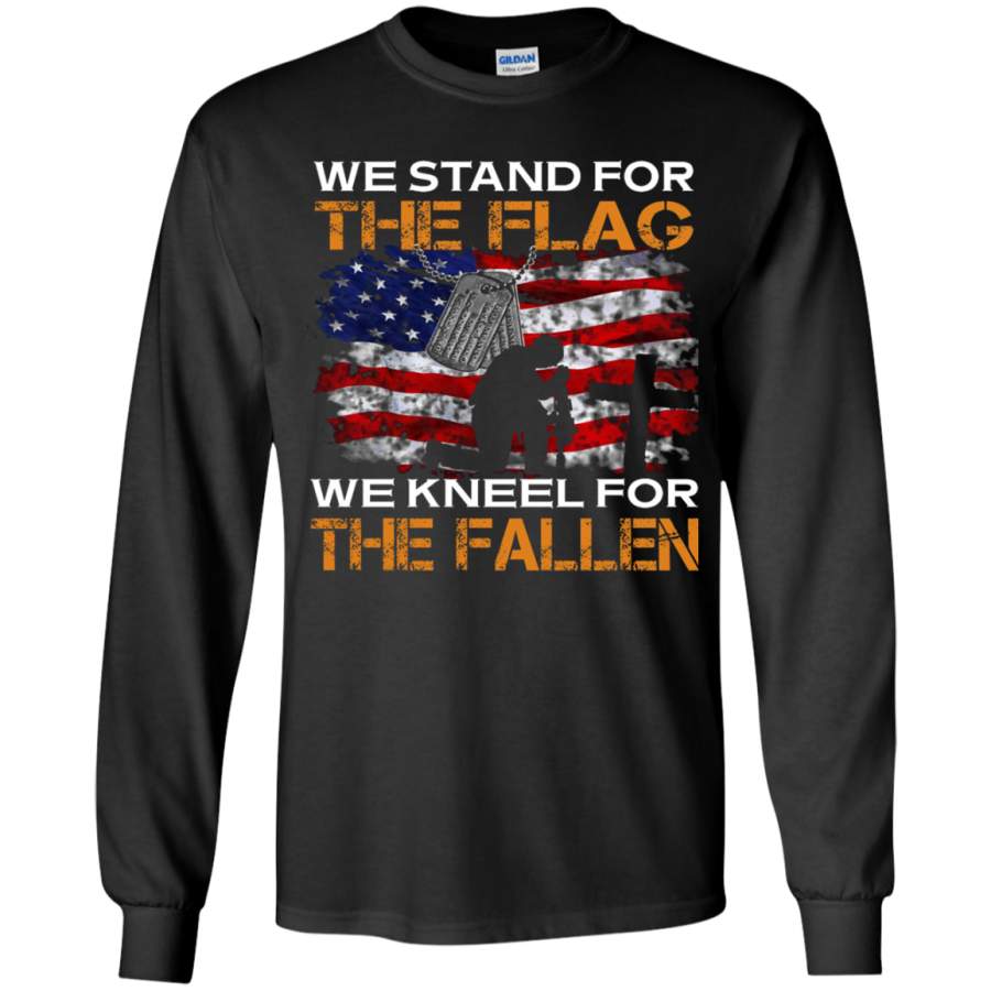 WE STAND FOR THE FLAG WE KNEEL FOR THE FALLEN VETERANS DAY TEES Youth LS T-Shirt