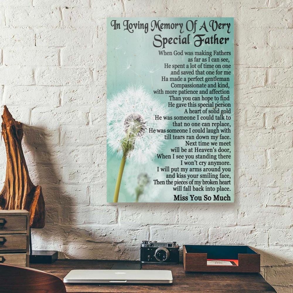 Canvas Art Prints In Loving Memory Of Special Father Dandelion Canvas Wall Art Home Decoration