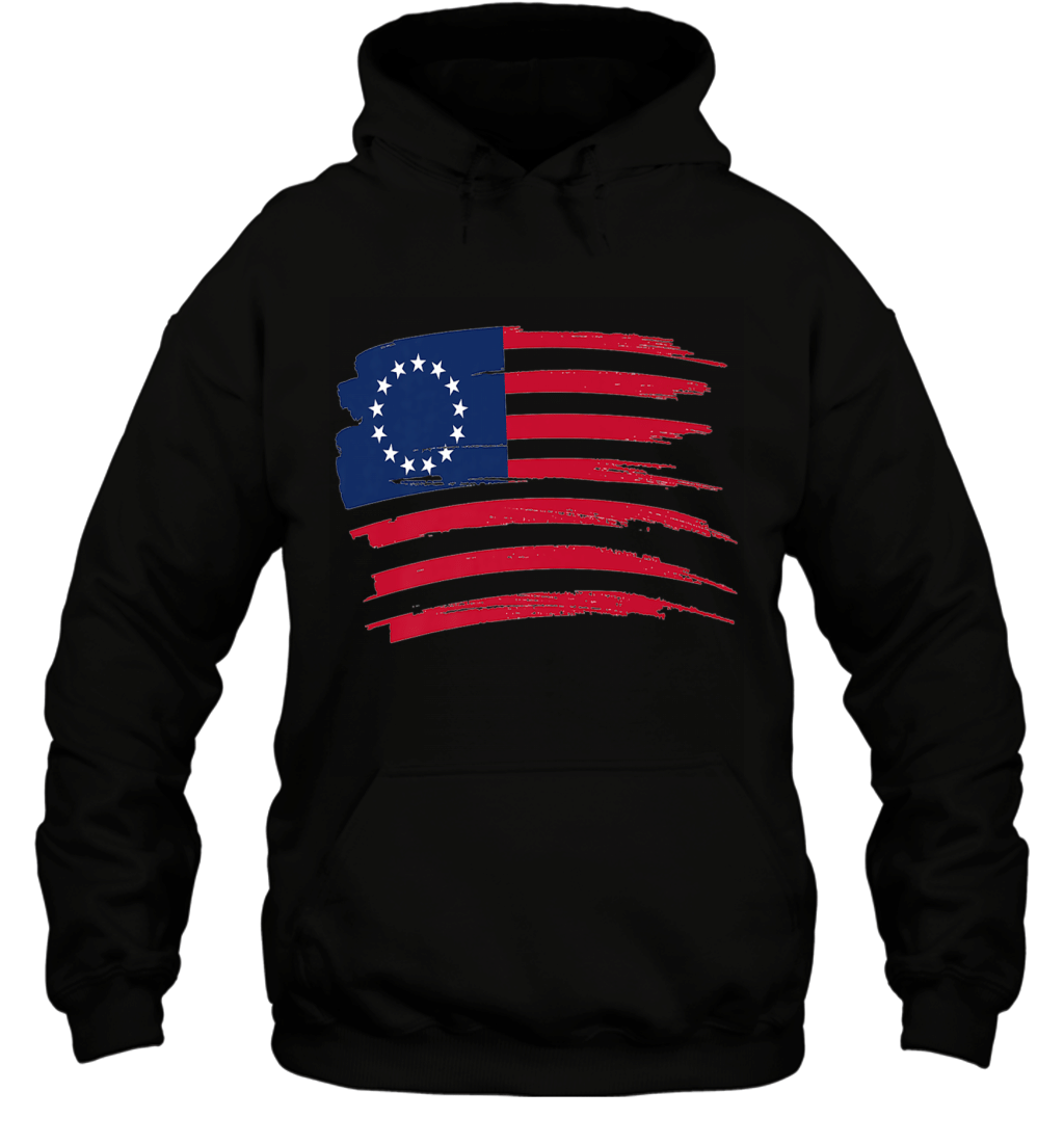 betsy ross shirt 4th of july american flag 1776 vintage premium t shirt s1r Hoodie