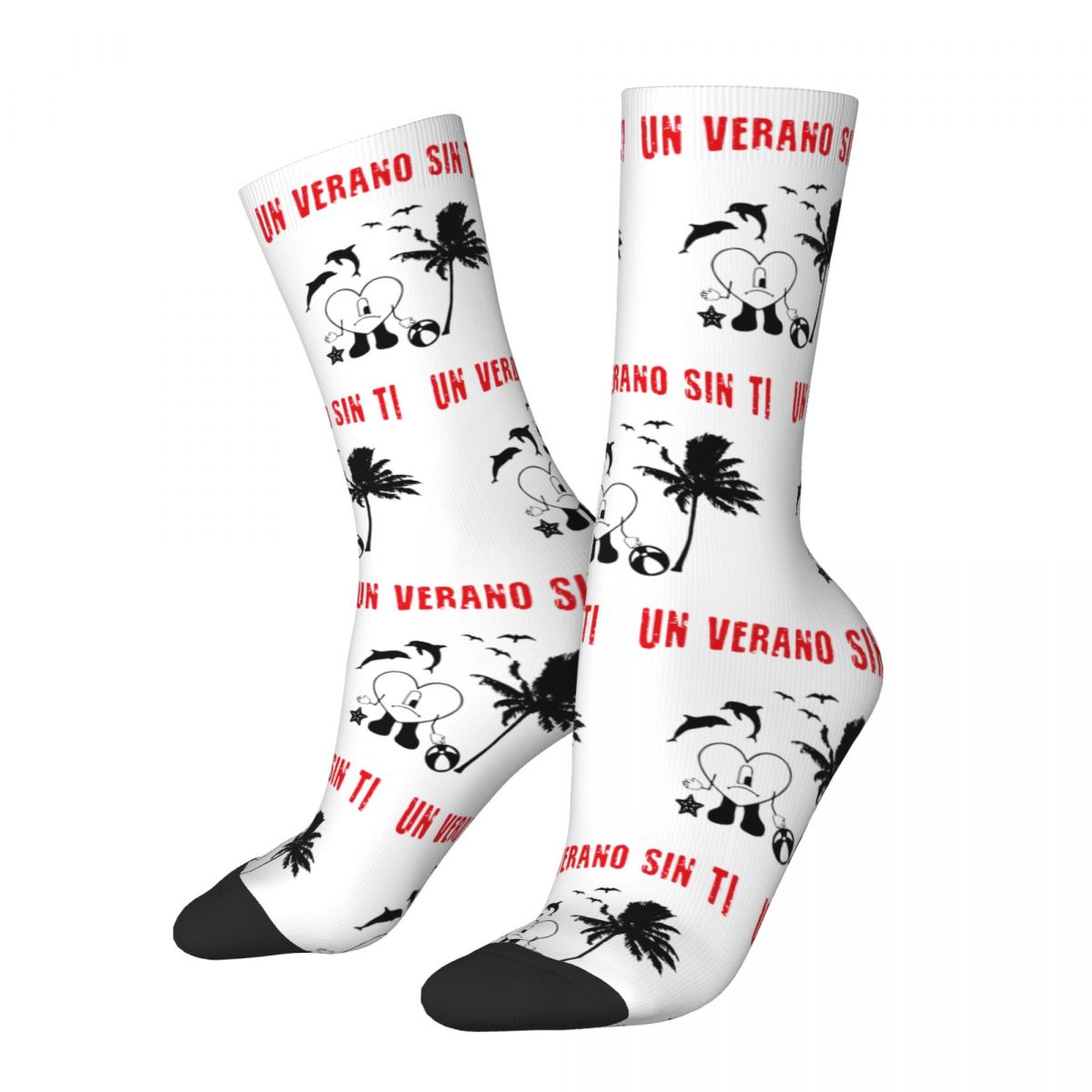 Winter Warm Harajuku Unisex Cute Un Verano Sin Ti Socks Bad Bunny Sweat Absorbing Skateboard Socks alx