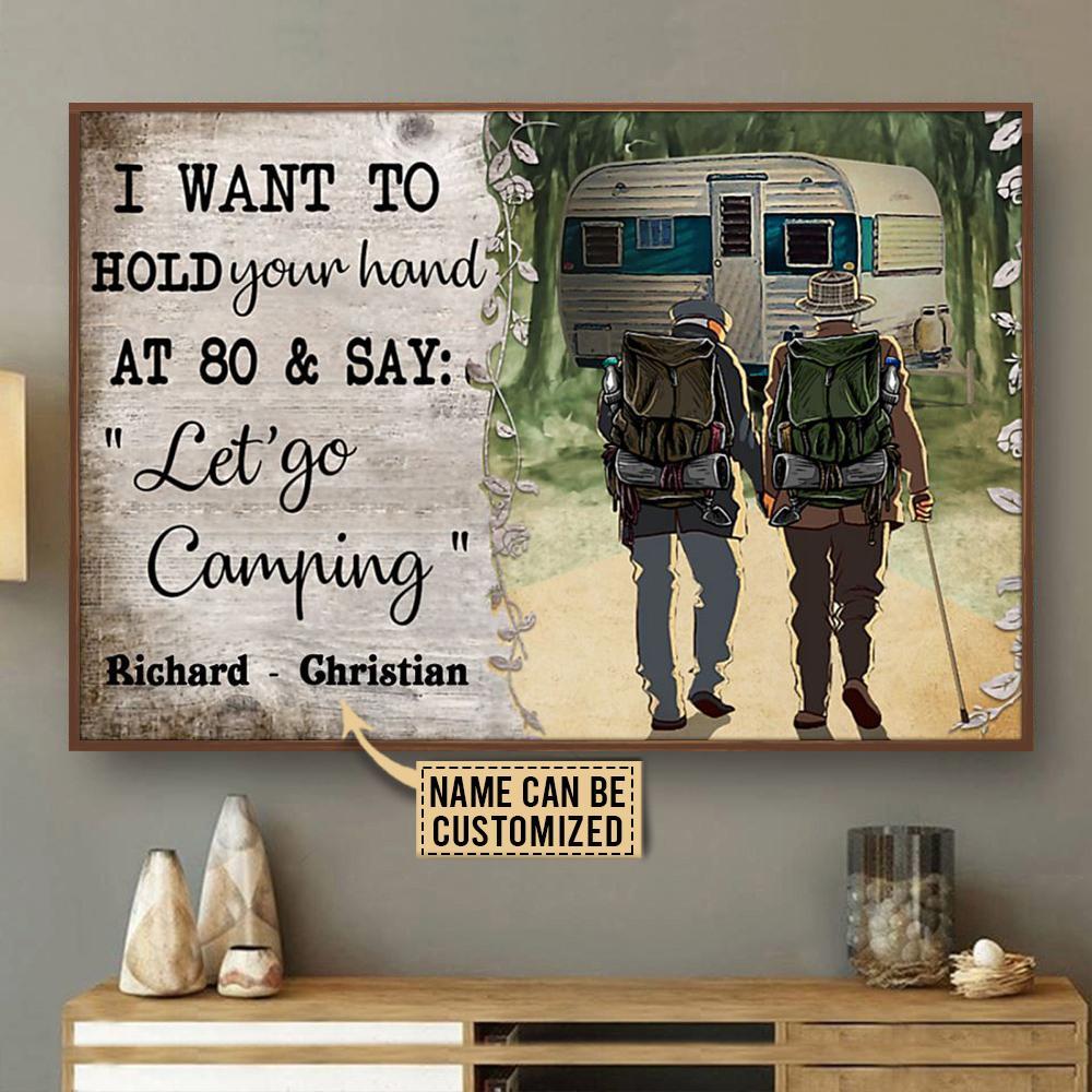 Aeticon Gifts Personalized Pride Camping I Want To Hold Your Hand Canvas Mom Dad Gift Home Decor