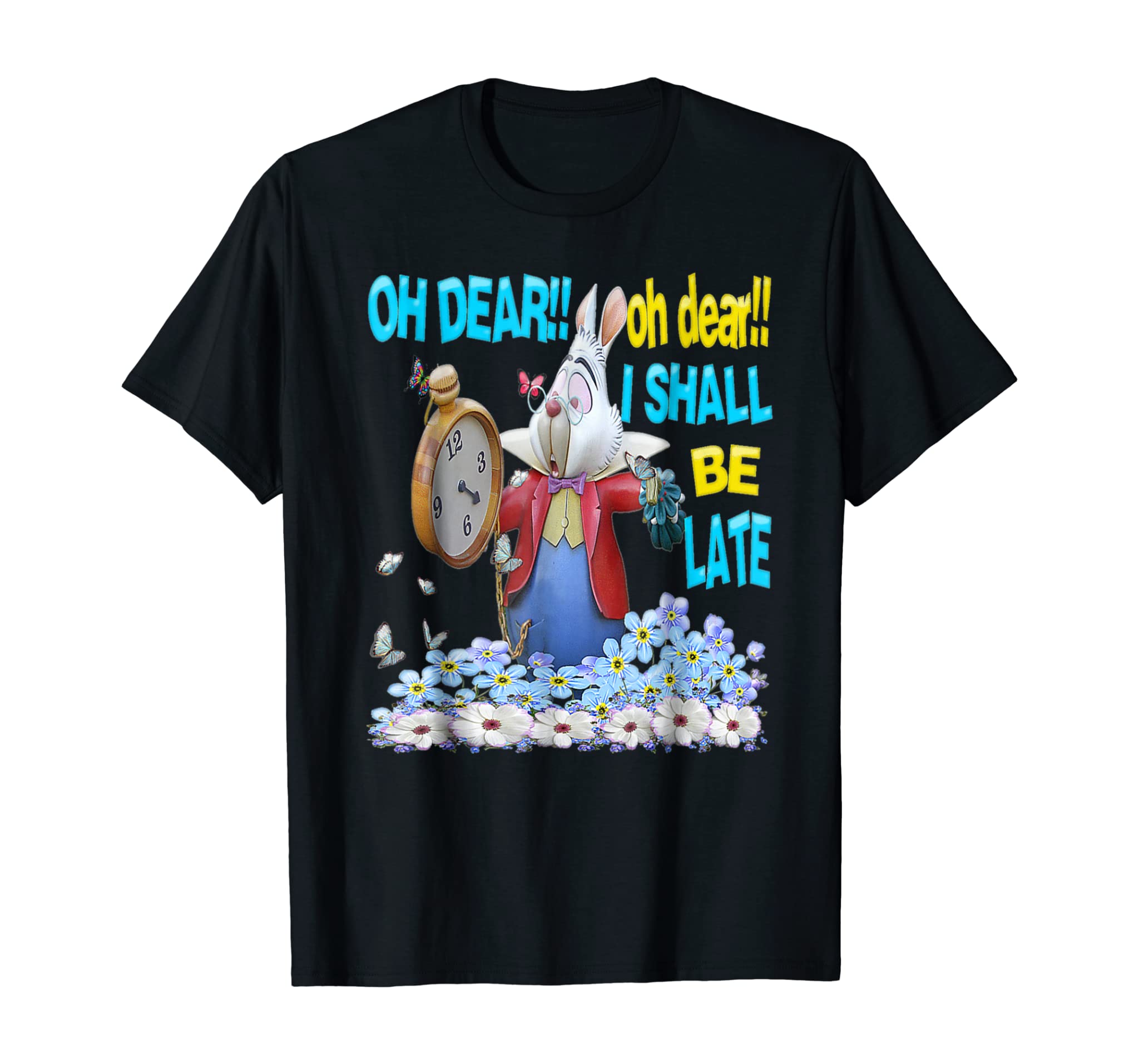 White Rabbit-Men Women kids Alice in Wonderland T Shirt