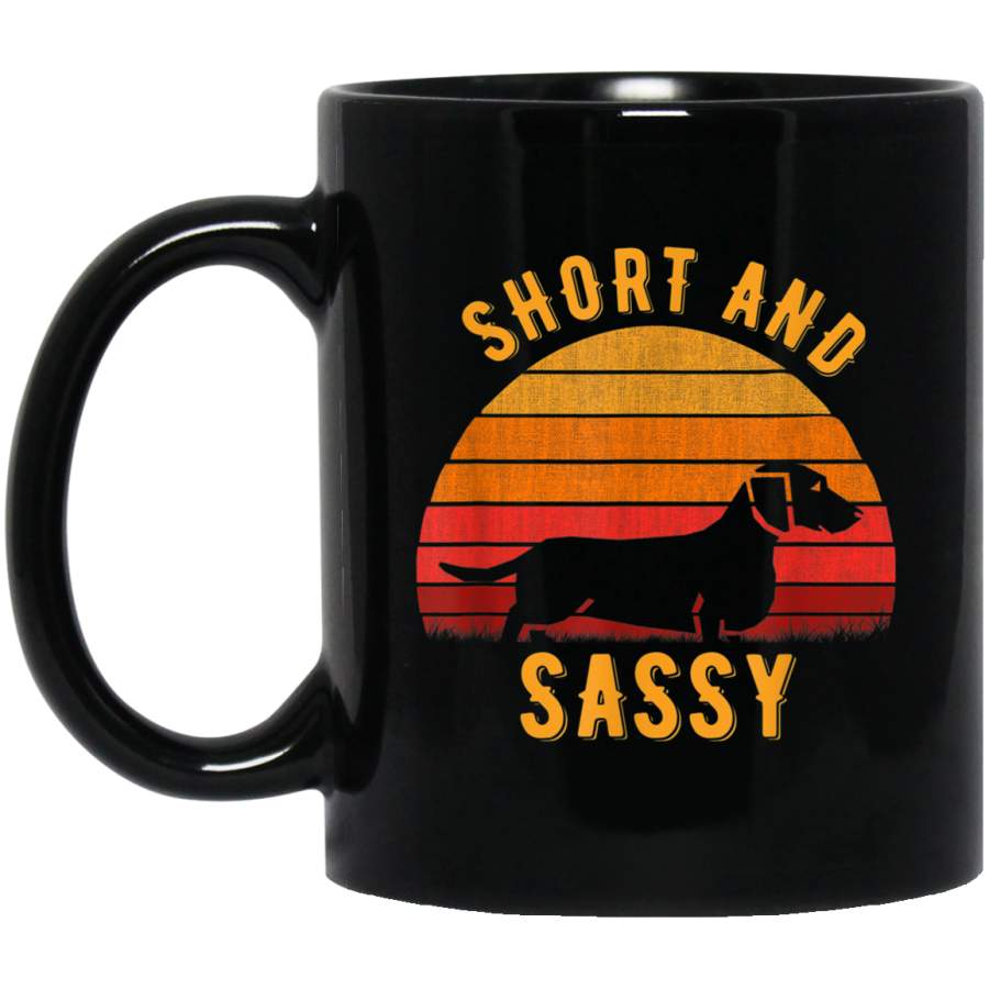 Vintage Dachshund Funny Weiner Dog Short Sassy Mug