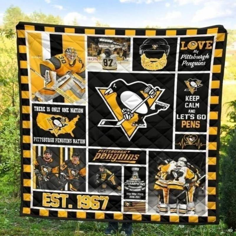 Pittsburgh Penguins Quilt Blanket MN06