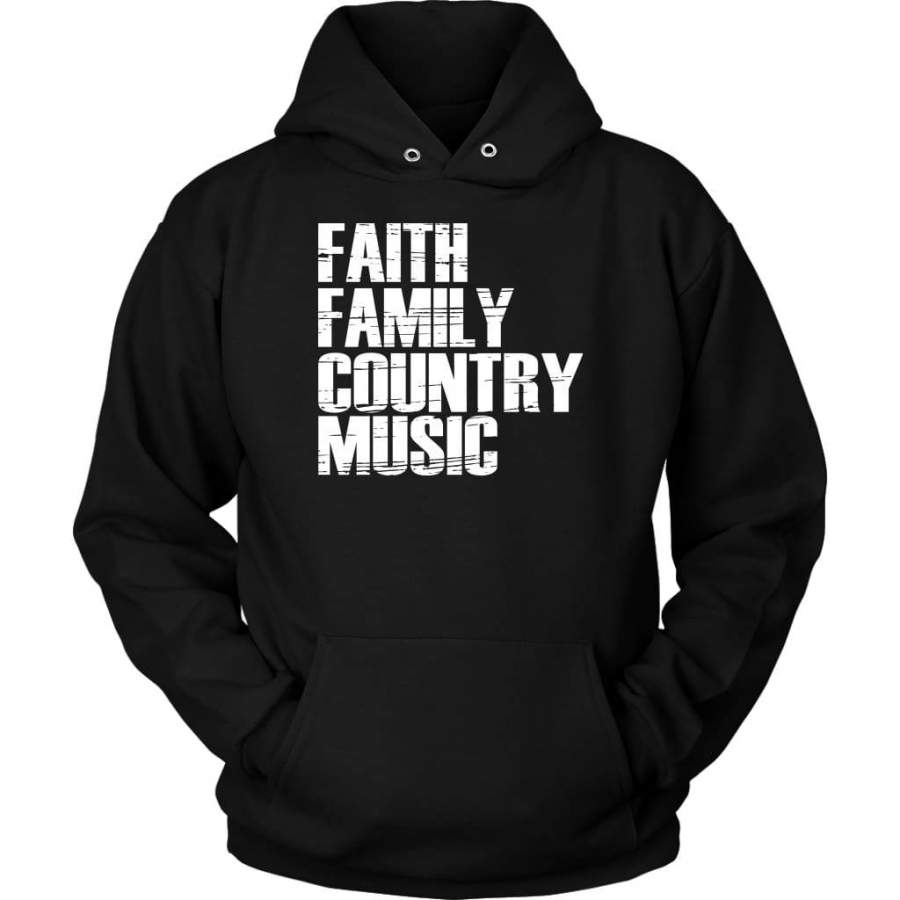 Faith family country music hoodie | Christian apparel