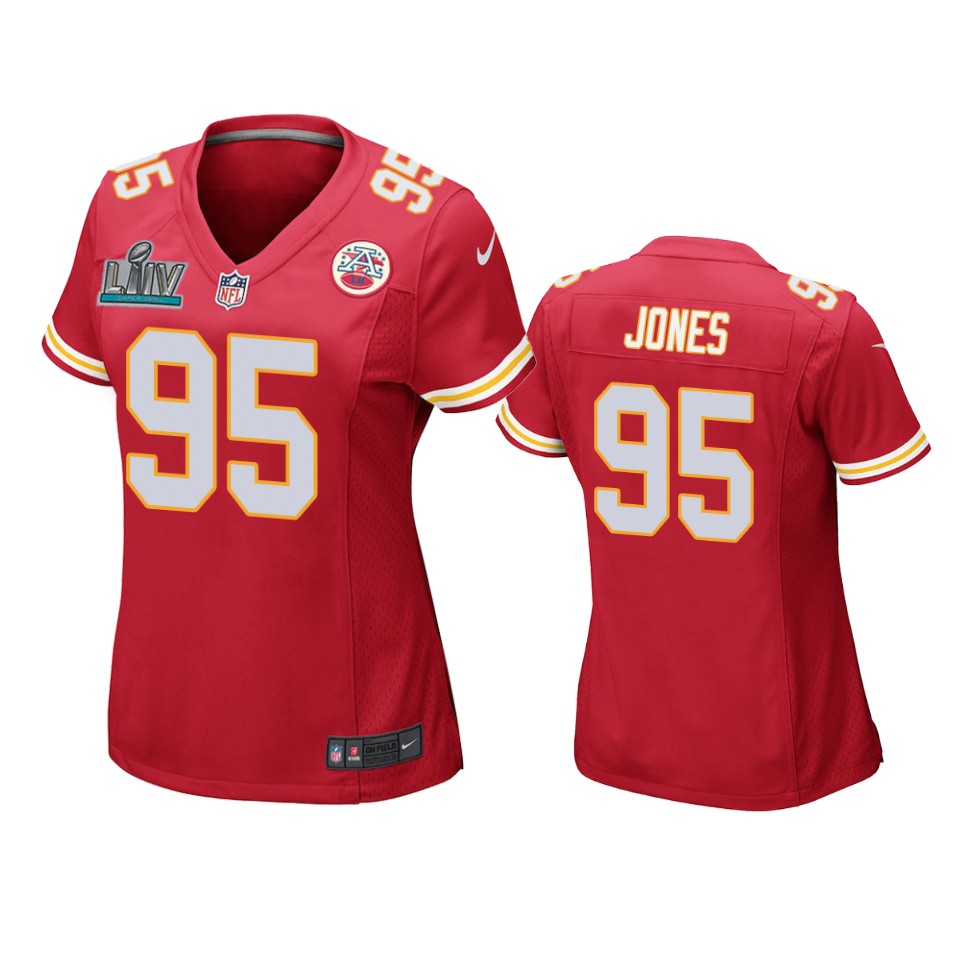 Womens Kansas City Chiefs Chris Jones Red Super Bowl Liv Game Jersey