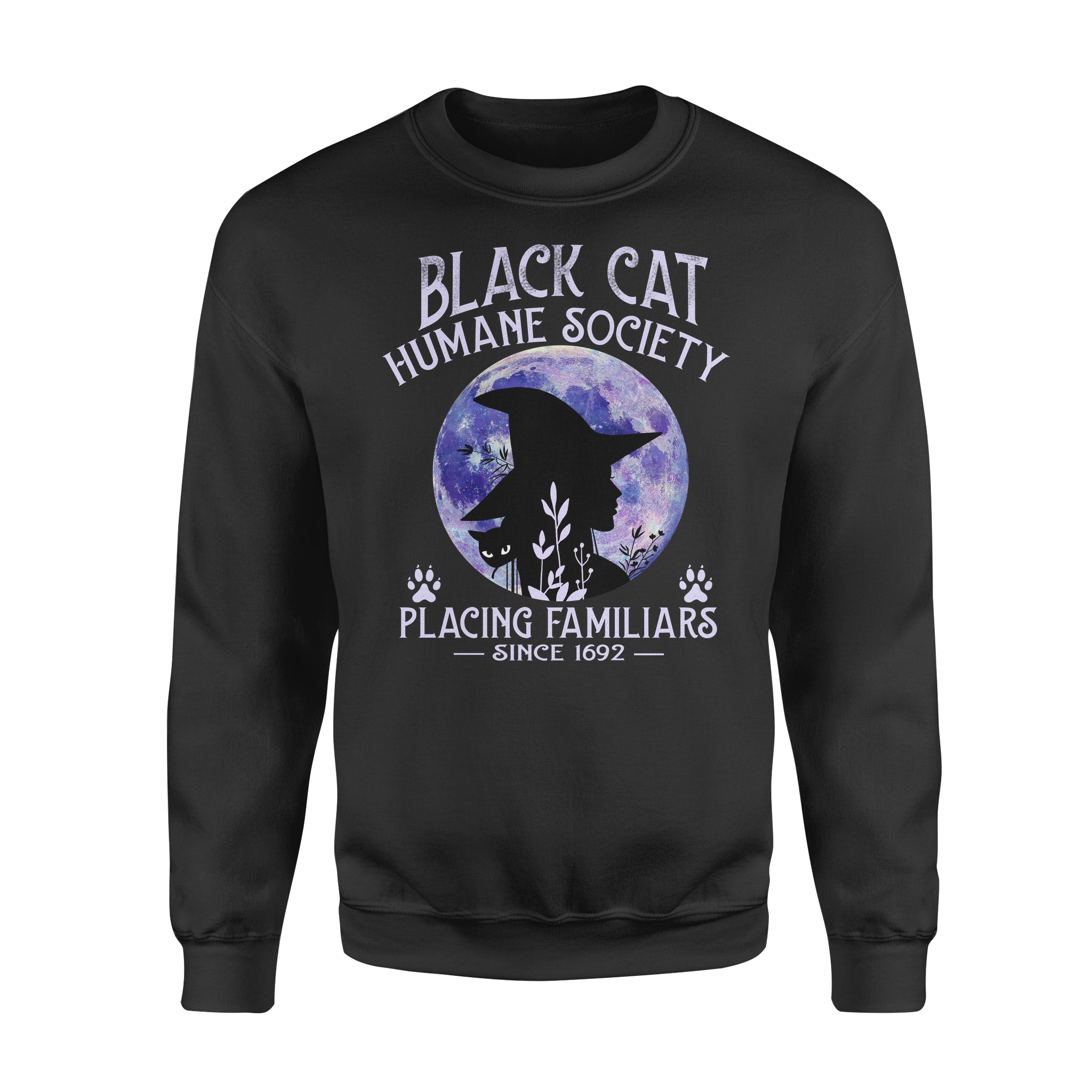 Black Cat Humane Society Gift – Premium Crew Neck Sweatshirt