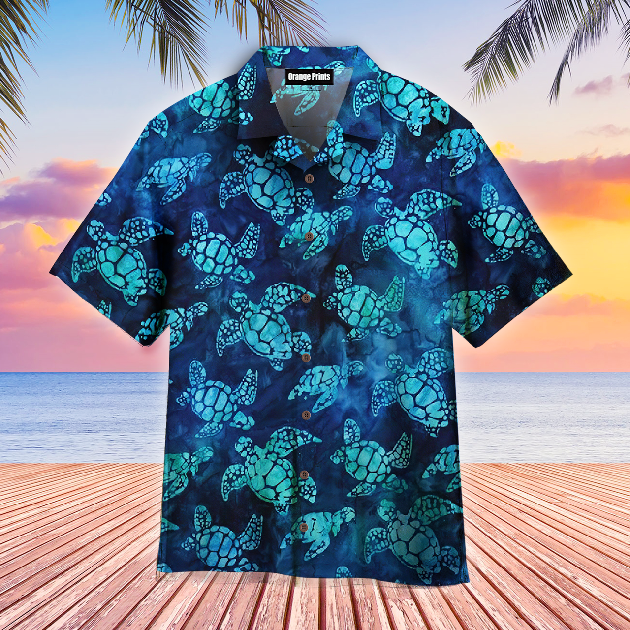 Turtle Hawaii Blue Aloha Hawaii Shirts For Men Women Ha45916