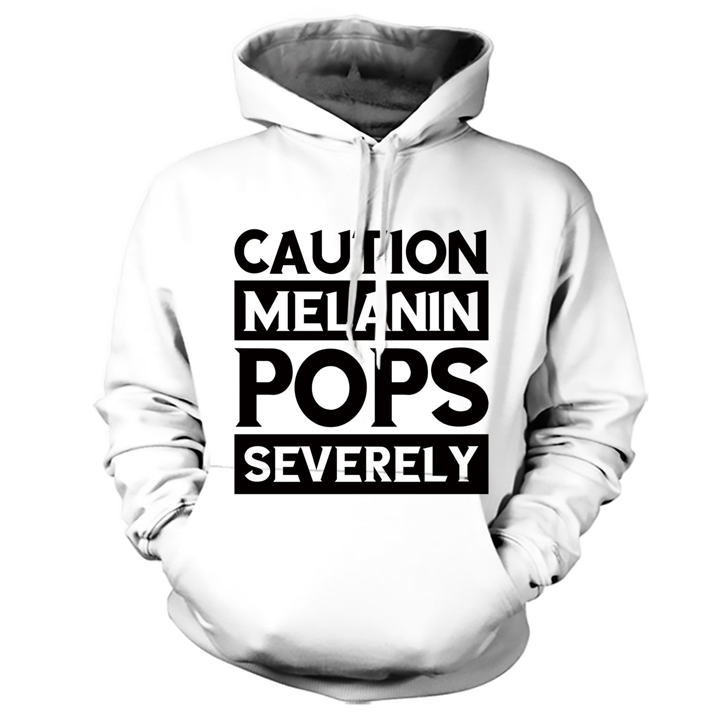 Caution – Melanin Pops Severely – Melanin Queen Hoodie