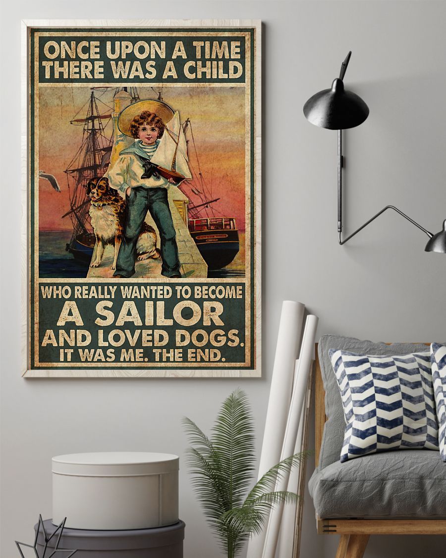 Professions Poster – Sailor Loved Dogs Vertical Canvas And Poster | Wall Decor Visual Art