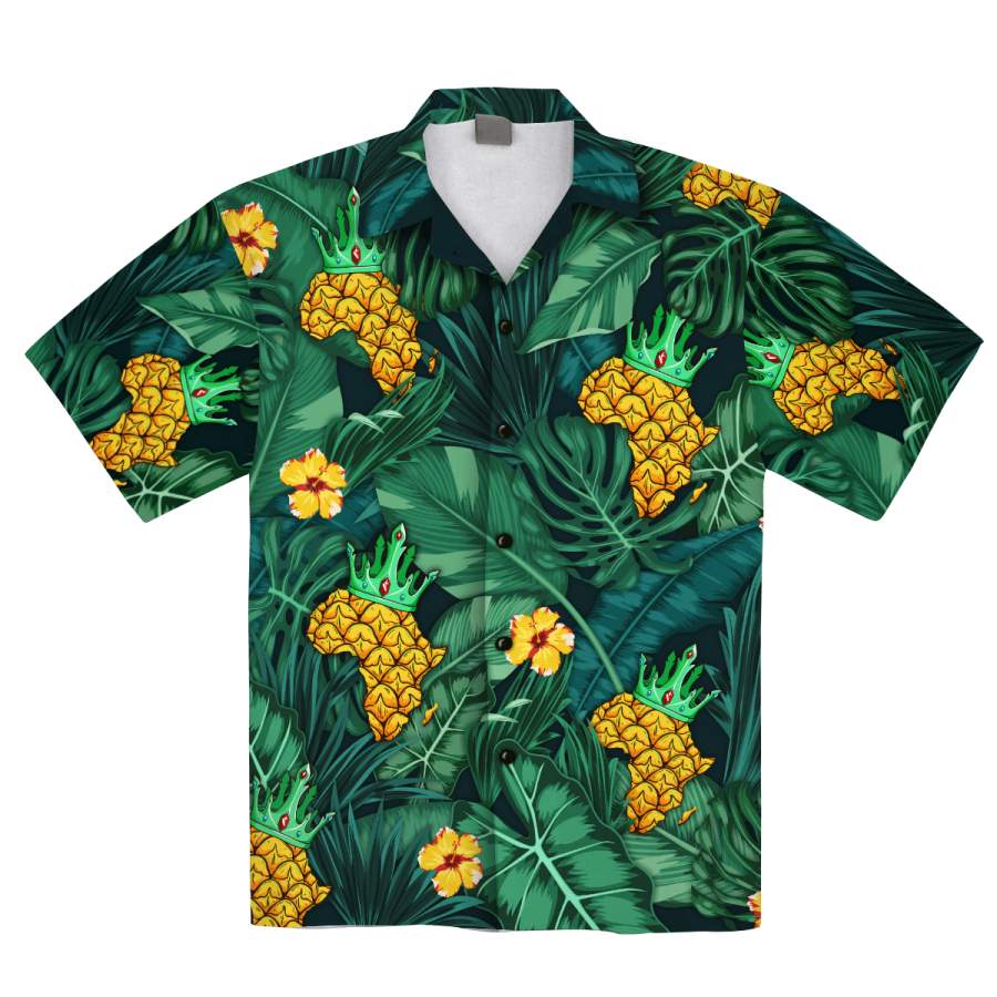 Pineapple African Map Hawaiian Shirt