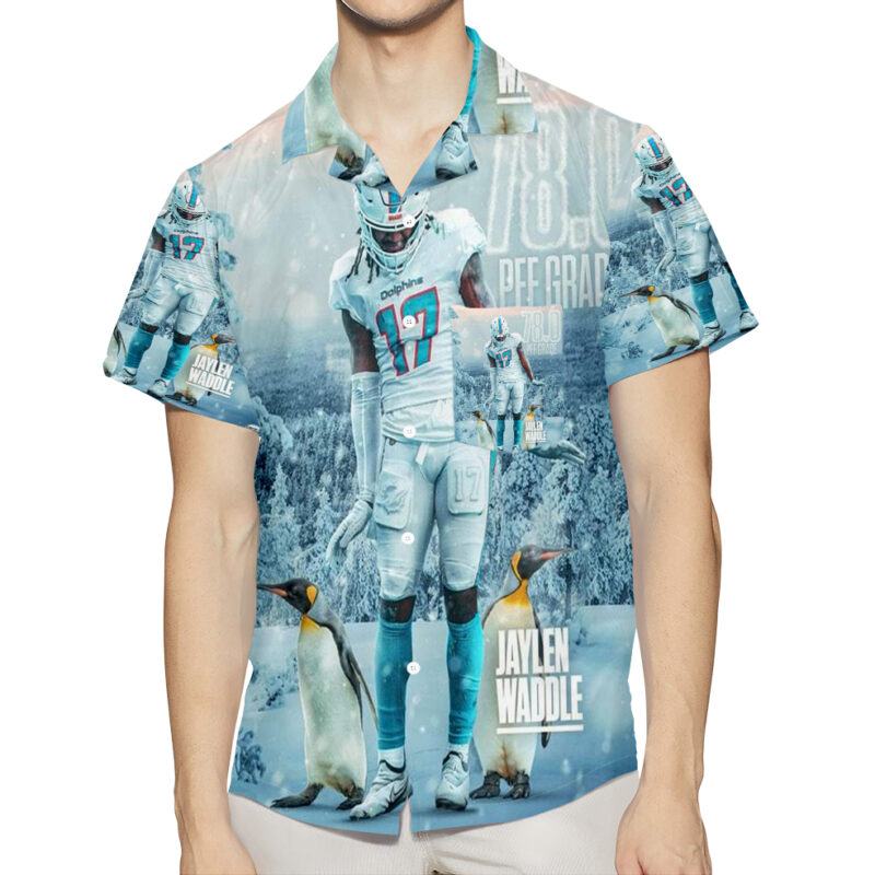 Miami Dolphins Jaylen Waddle1 3D All Over Print Summer Beach Hawaiian Shirt With Pocket