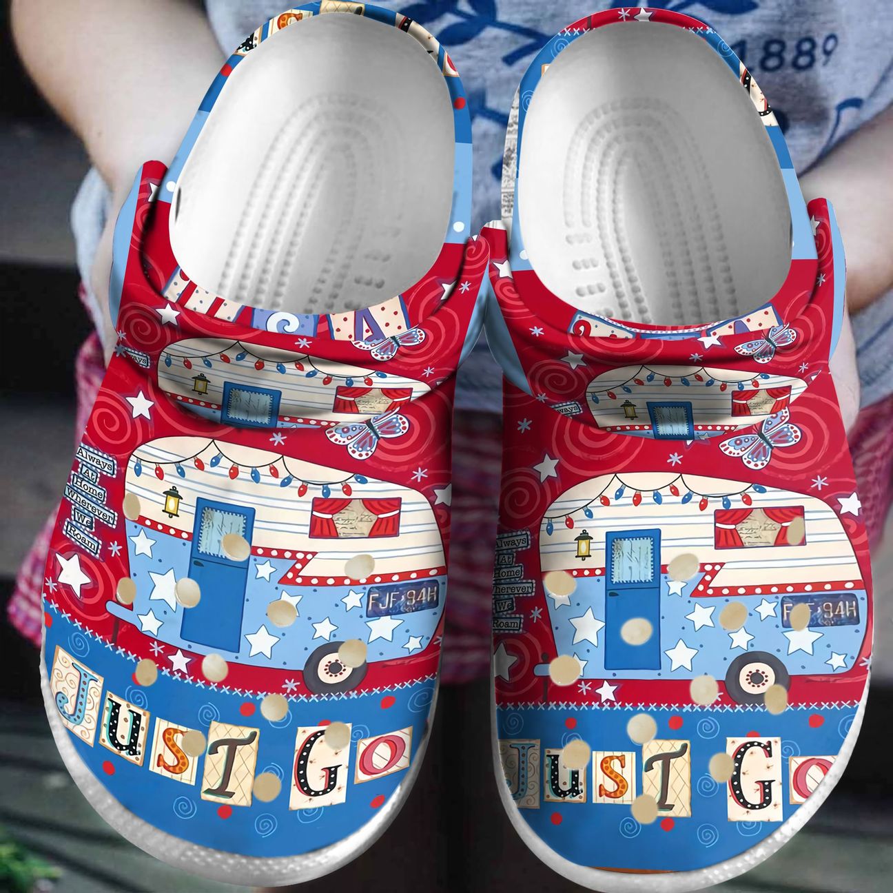 Camping Personalized Clog, Custom Name, Text, Color, Number Fashion Style For Women, Men, Kid, Print 3D Us Just Go