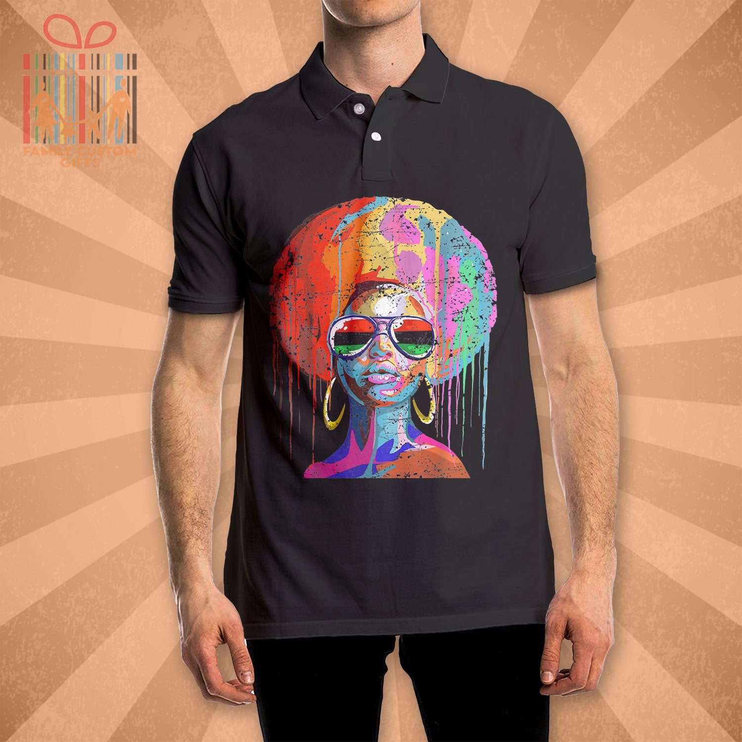 Custom Polo Shirts Black Queen Afro Melanin Art Polo Shirts For Women