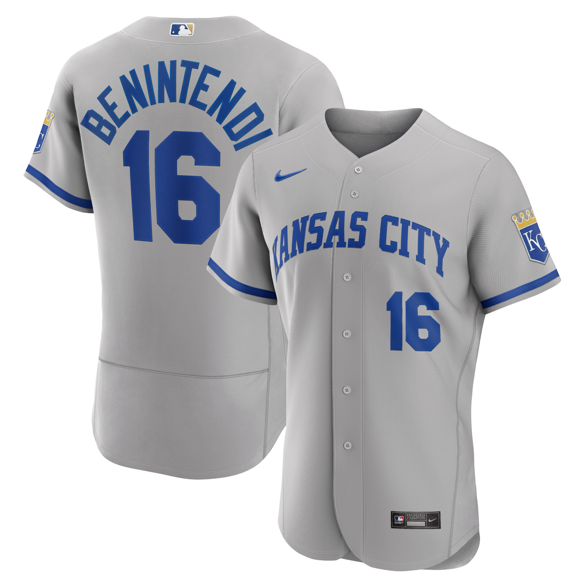 Andrew Benintendi Kansas City Royals 2022 Road Authentic Player Jersey – Gray MLB