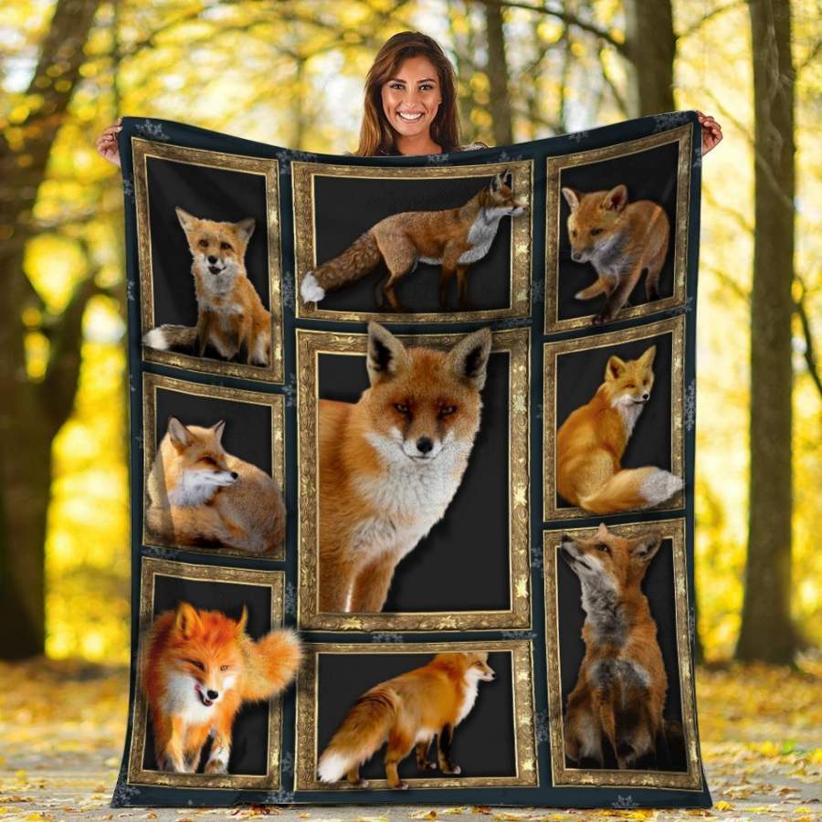 3D Fox Wild Animals Blanket Christmas Gift – Custom Blanket / Personalized Blankets / Photo Blanket – Fleece Blanket / Sherpa Blanket