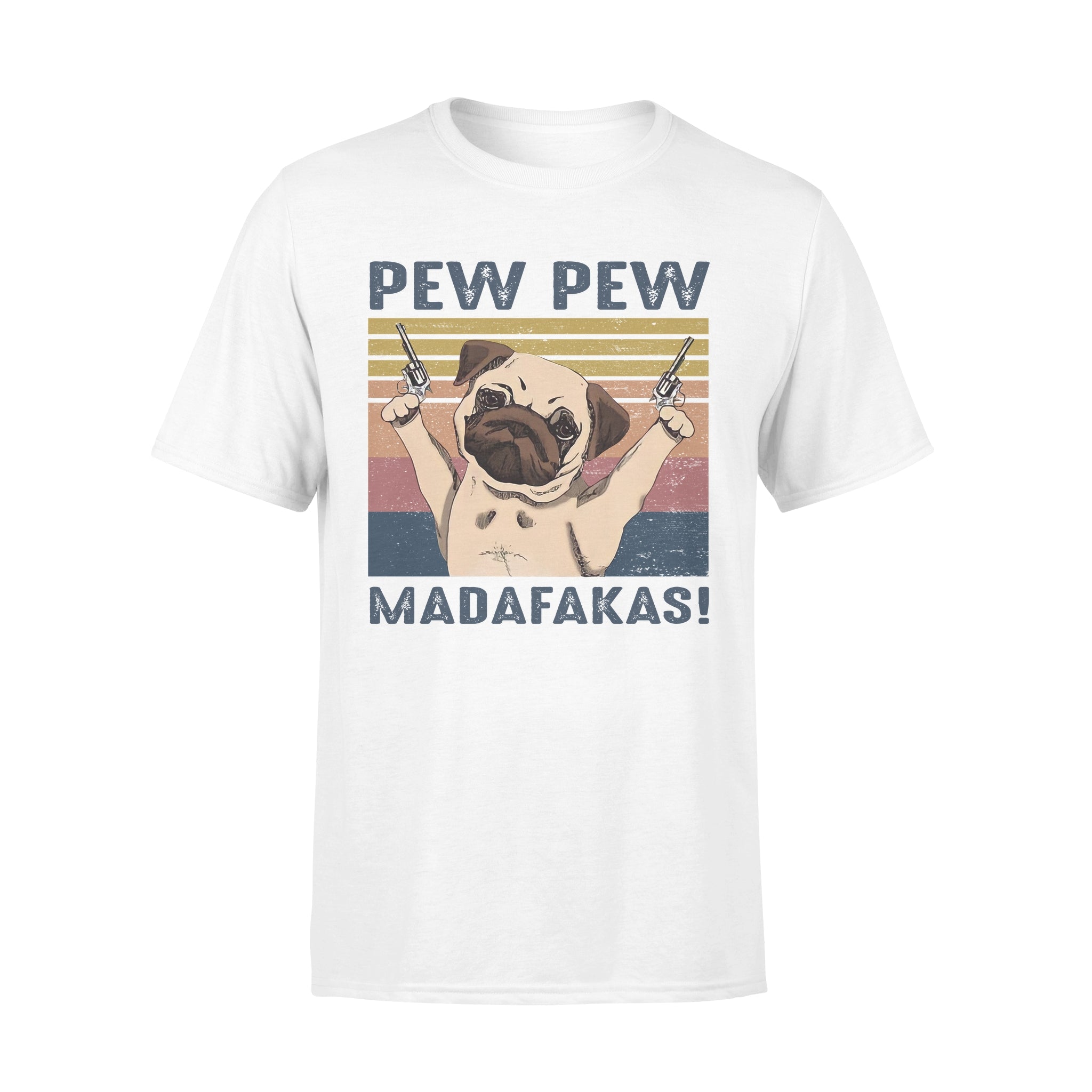 Vintage Pew Pew Madafakas Funny Pug Dog Gift Dog Lovers – Premium T-shirt