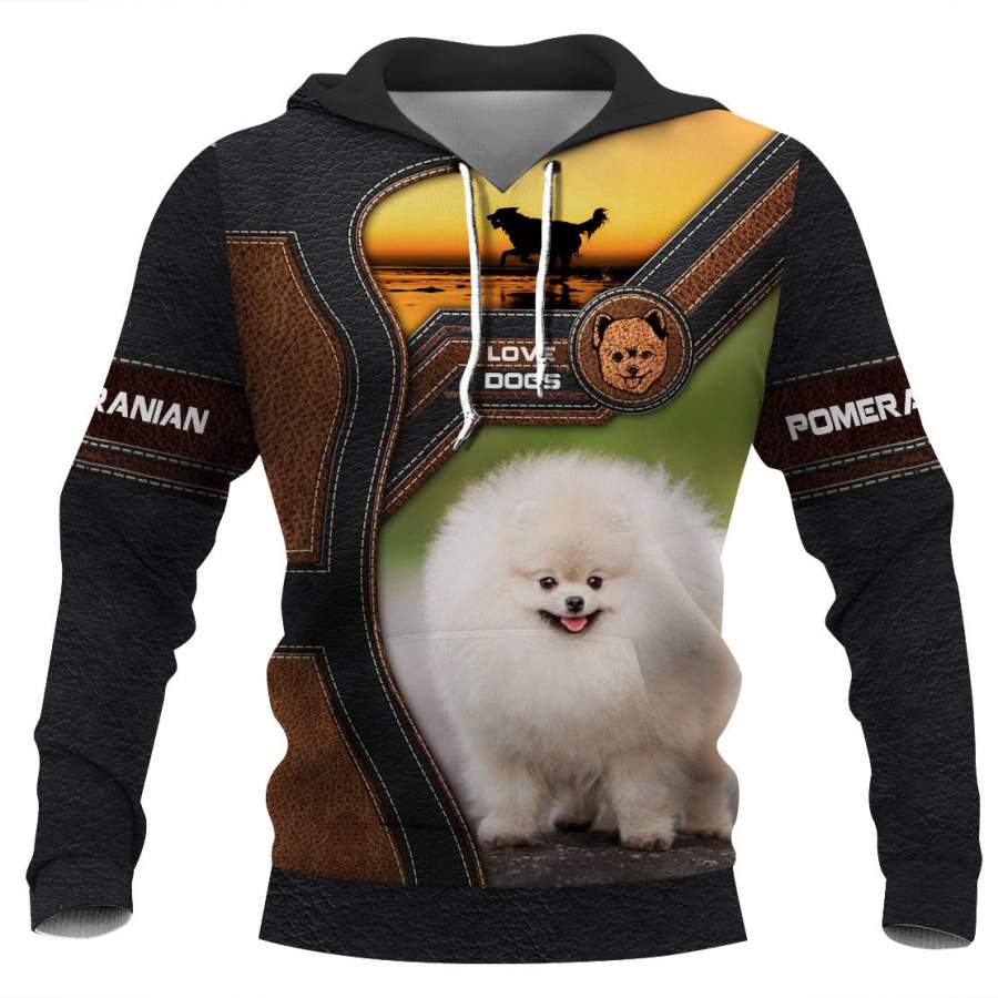 Pomeranian Hoodie 3D Full Printing